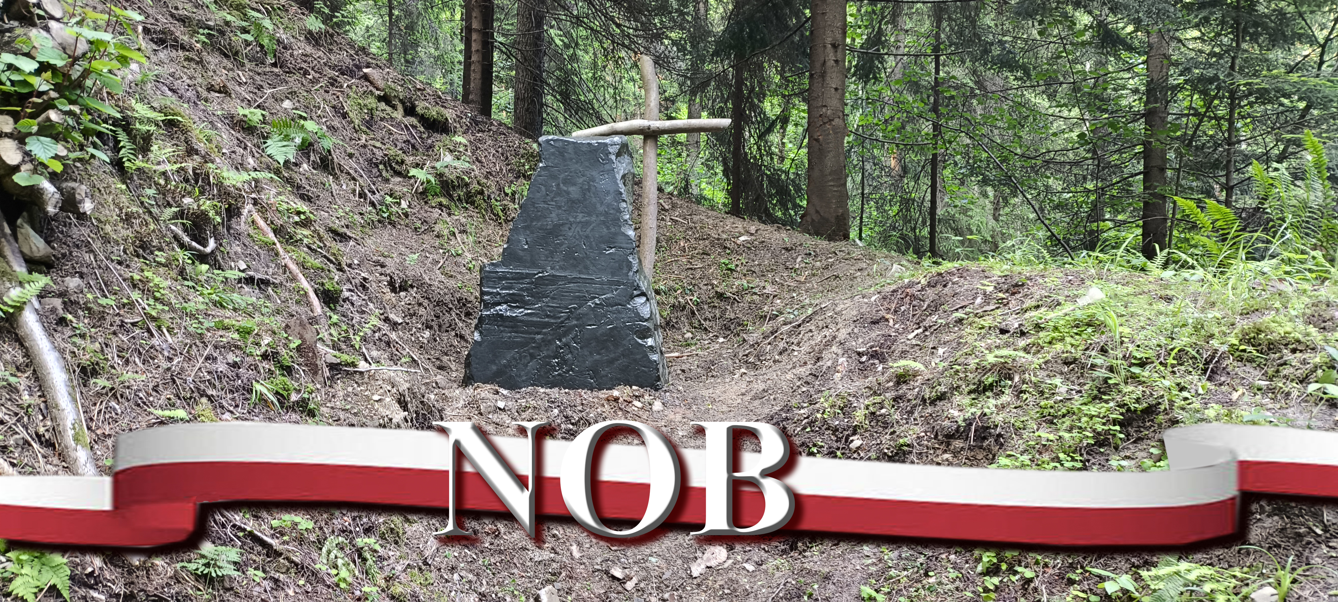 Zdjęcie przedstawia pozostałość po bunkrze NOB